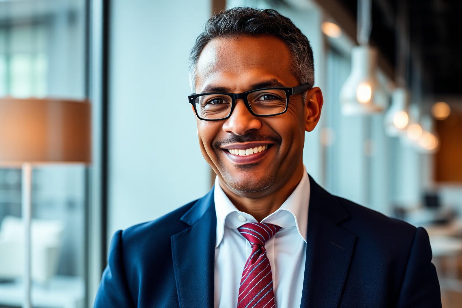CEO portrait in office setting